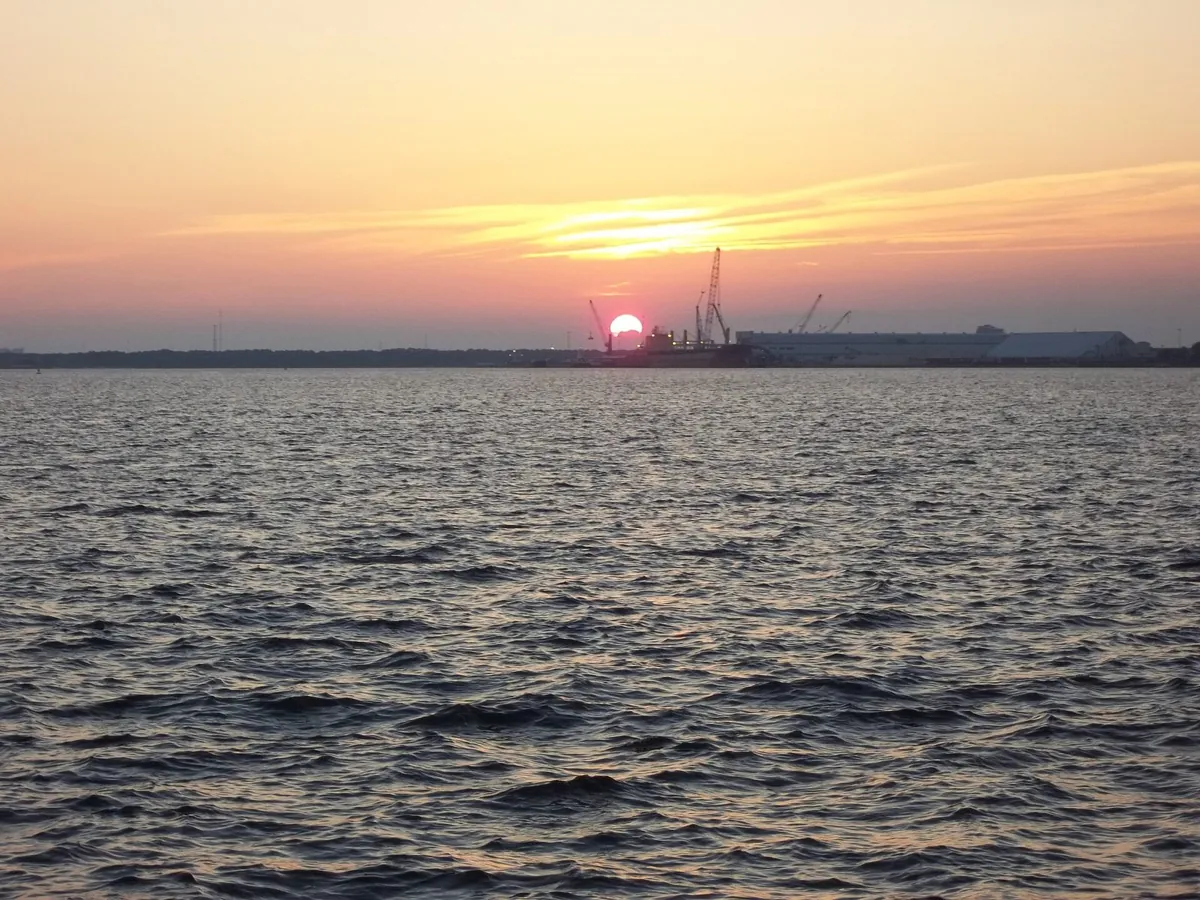 Sunset over St. Andrews Marina, Panama City