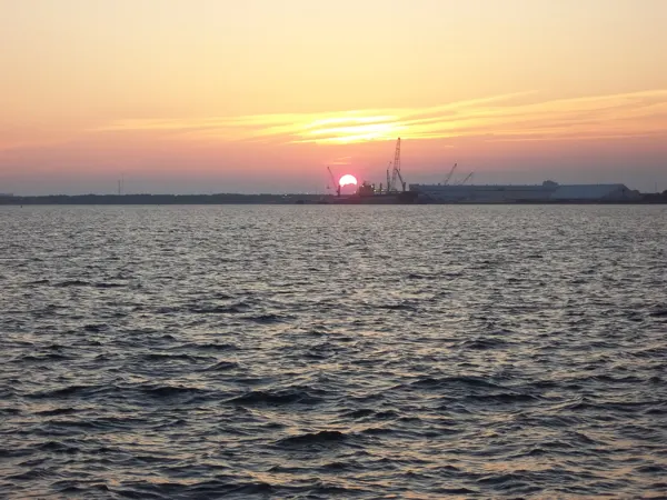 Sunset over St. Andrews Marina, Panama City