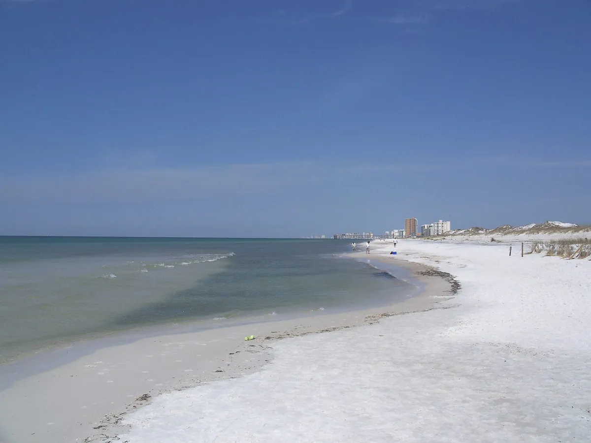 White-sand Gulf beach at St. Andrews State Park