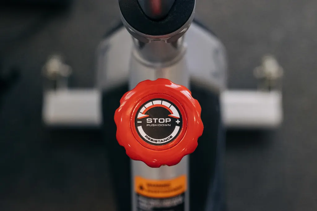 Treadmill safety stop key in the fitness center